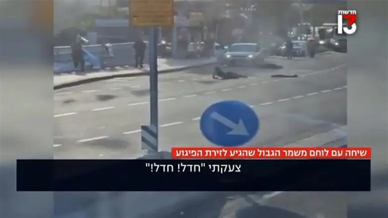 The scene of the attack in Jerusalem