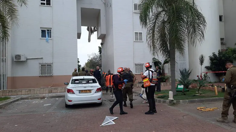 זירת נפילת רקטה. ארכיון