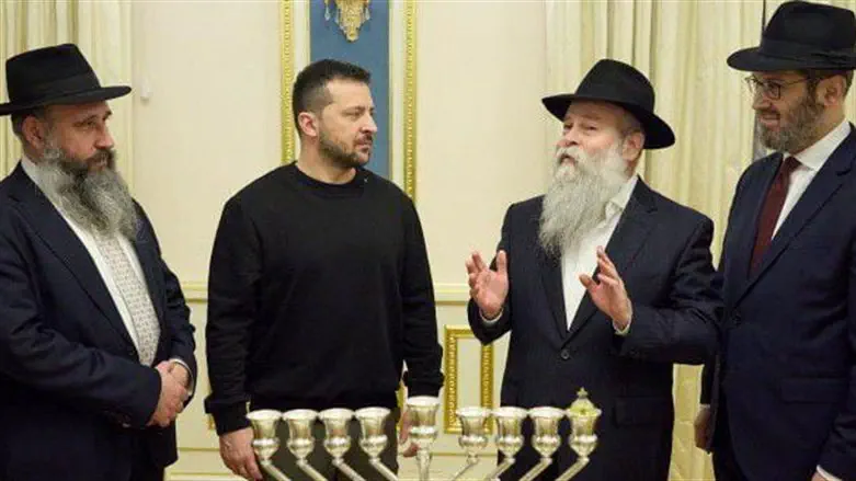 זלנסקי בהדלקת נר חנוכה