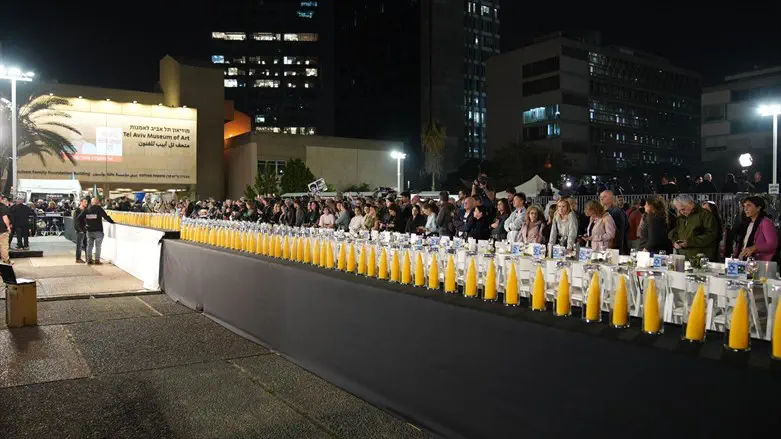 Families of hostages light Hanukkah candles