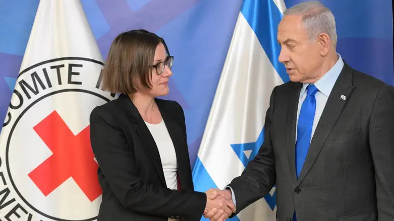 Mirjana Spoljaric during a meeting with Netanyahu