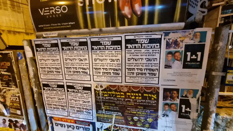 Warning notices posted on a Jerusalem notice board.