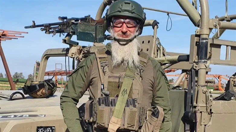 Rabbi Mas with his Humvee