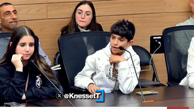 children from the north in the Knesset