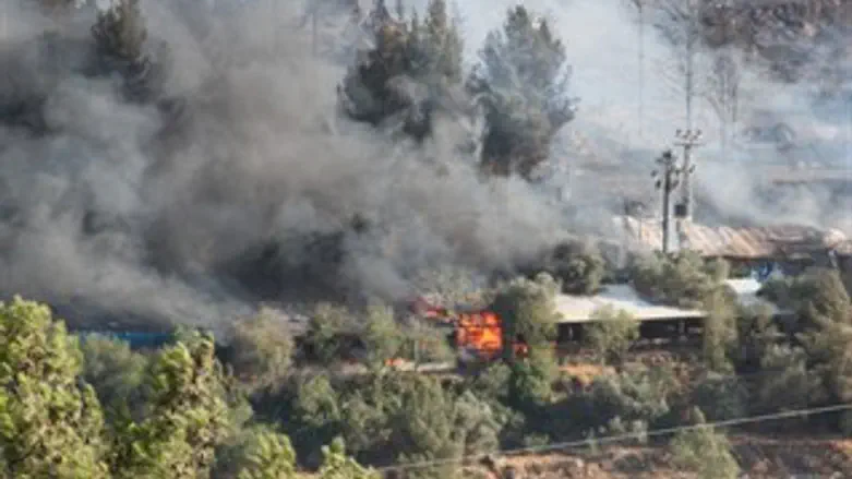 חוות יער ירושלים עולה באש 