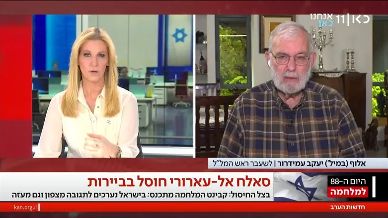 Яаков Амидрор в студии канала КАН-11