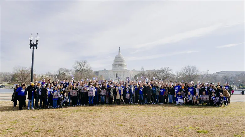 The group in front of the Capitol building