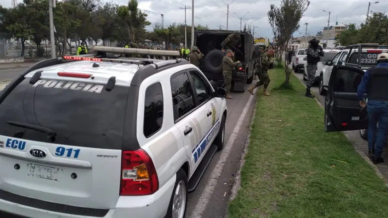הכניסה לאחד מבתי הכלא באקוודור בו הצליחו אסירים להשתלט על סוהרים