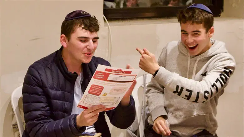 Teens at the joint learning event