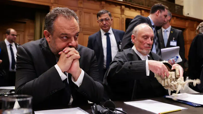 Tal Becker and Malcolm Shaw at the ICJ