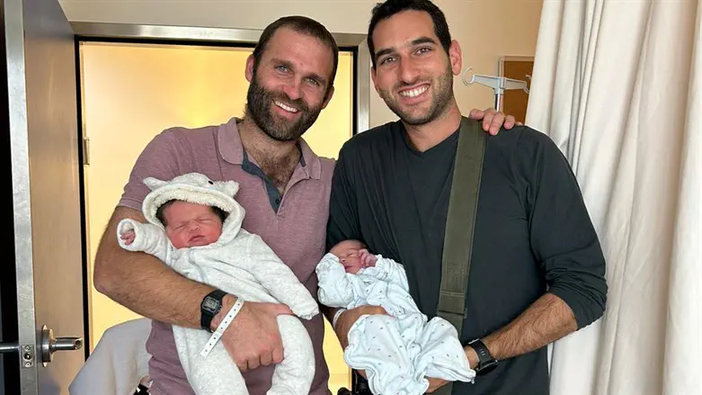 The friends with their newborns