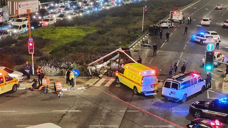 זירת התאונה בצפון