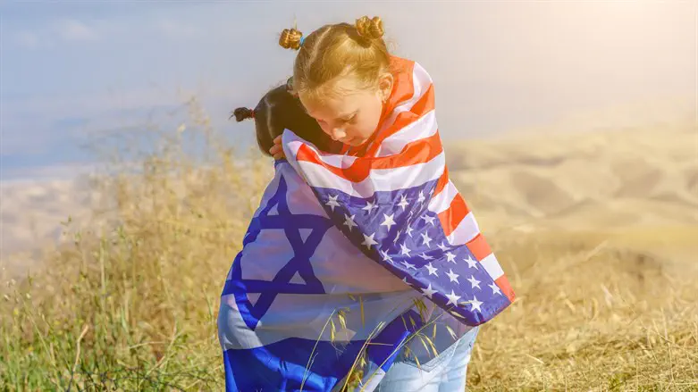 American and Israeli flags