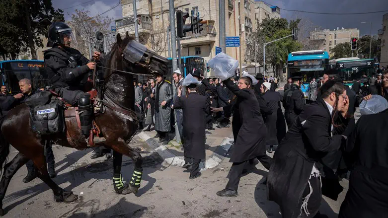 הפגנה סוערת בירושלים