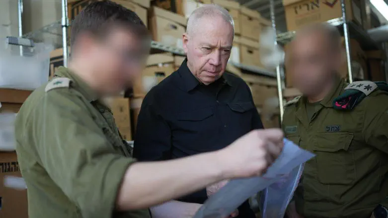 Defense Minister Yoav Galant during the visit