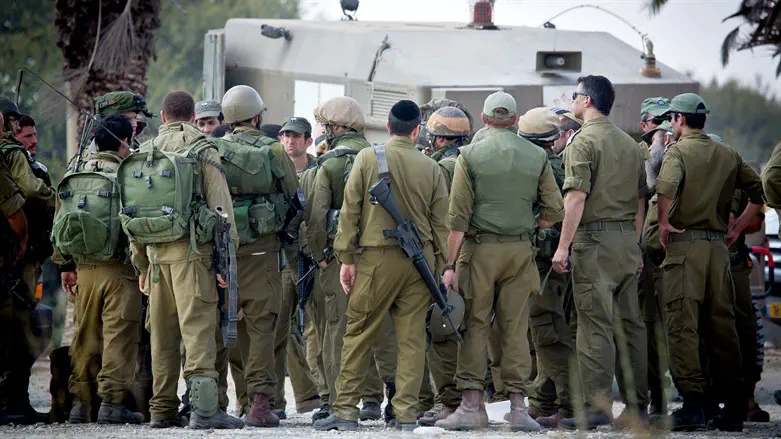IDF reserve soldiers at Gaza border