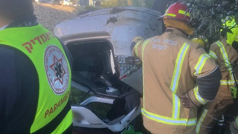 זירת התאונה ליד בת הדר