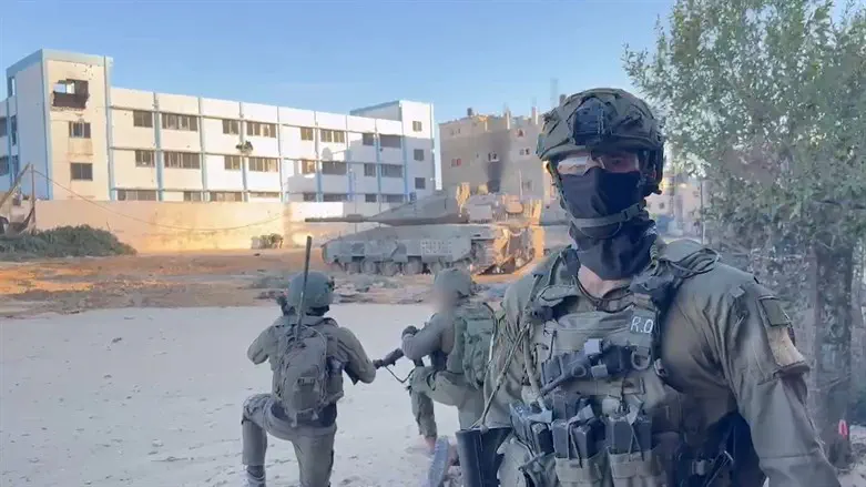 Captain R. at a an ammunition warehouse adjacent to a school in Gaza