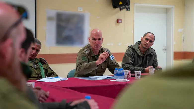 Commander Ori Gordin at military briefing