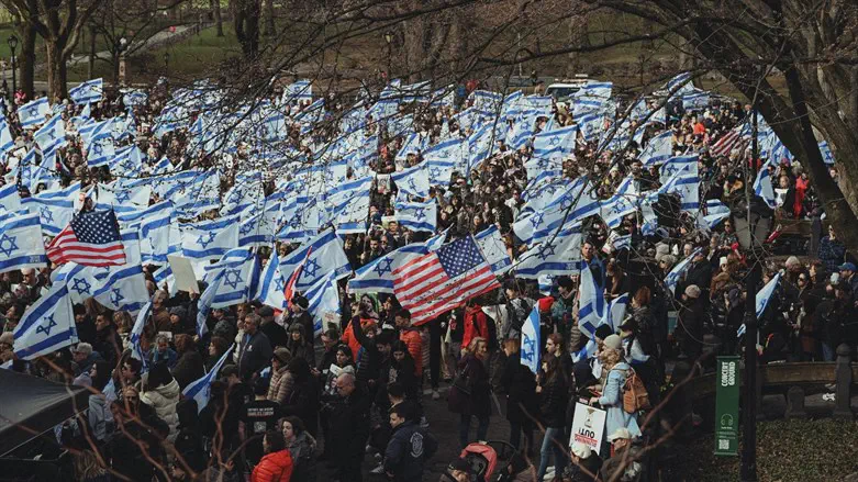 The demonstration in Central Park