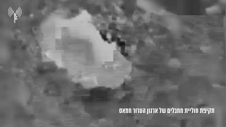 Кадр из видео, запечатлевшего ликвидацию террористов в секторе Газы