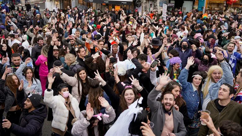 A Purim parade in Jerusalem