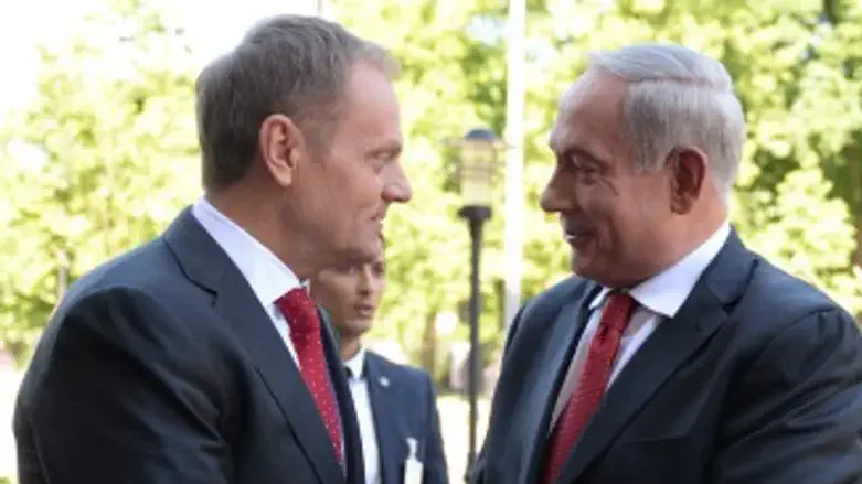 Netanyahu and Tusk in Poland
