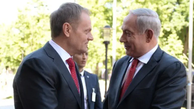 Netanyahu and Tusk in Poland