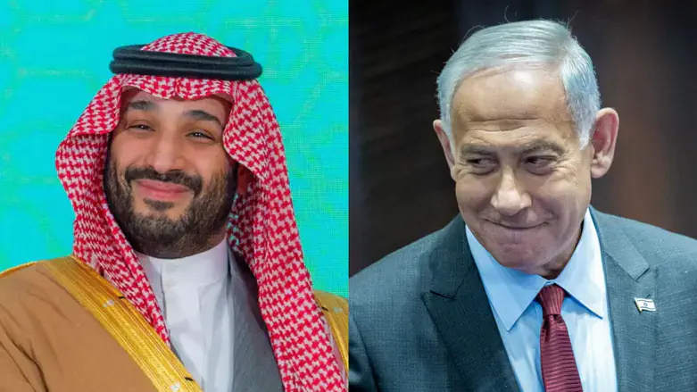Saudi Crown Prince Mohammed bin Salman and Israeli Prime Minister Benjamin Netanyahu