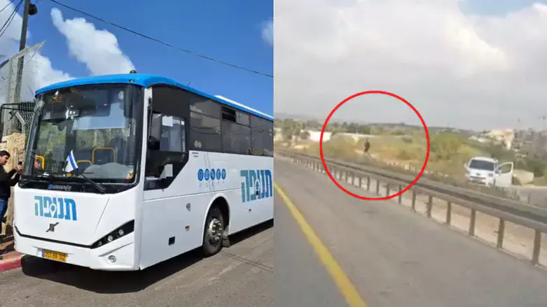 זירת הפיגוע בכביש 55