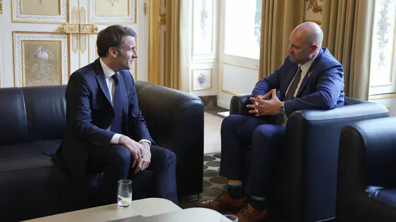 The Speaker of the Knesset with the President of France