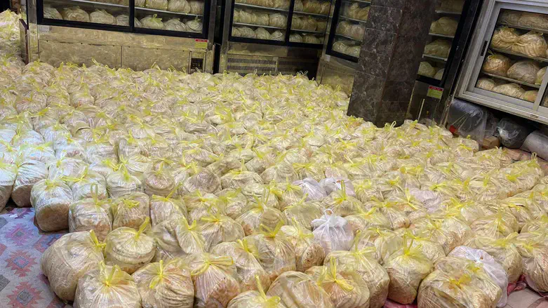 Pita bread at a Gaza bakery