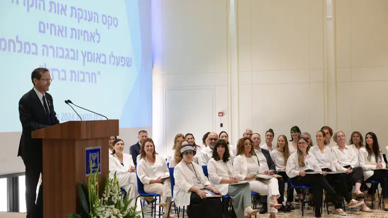President Herzog at the ceremony