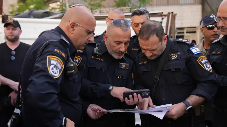 The scene of the attack in Jerusalem