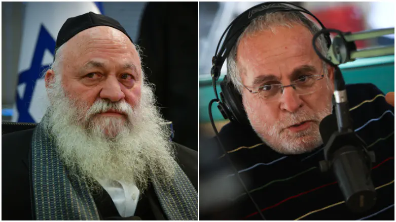 חיים הכט והשר יצחק גולדקנופף