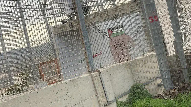 הבית והגדר בתוך הישוב