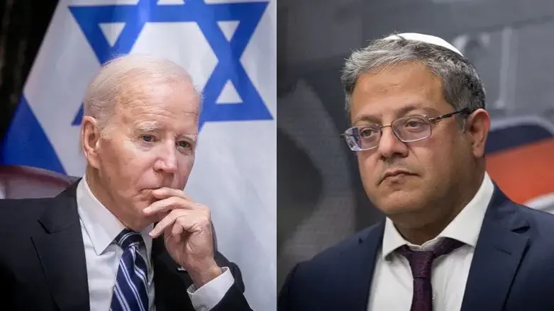 US President Biden (left) and Israeli National Security Minister Ben-Gvir (right)