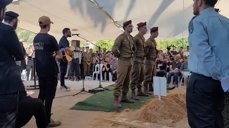 The levaya of one of the fallen soldiers