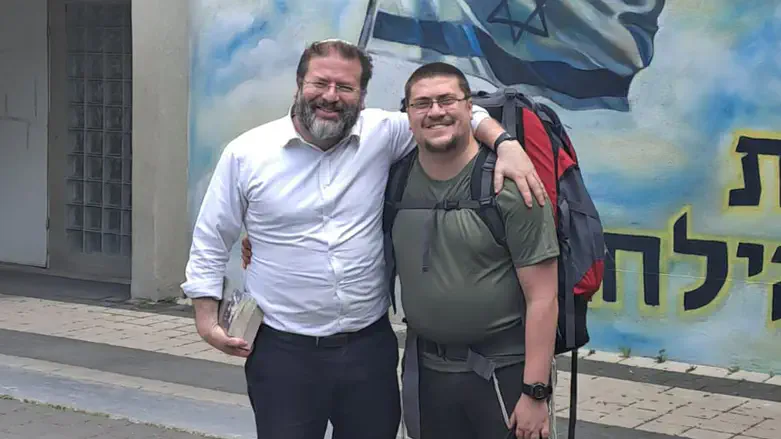 הרב לונדין ובנו יצחק