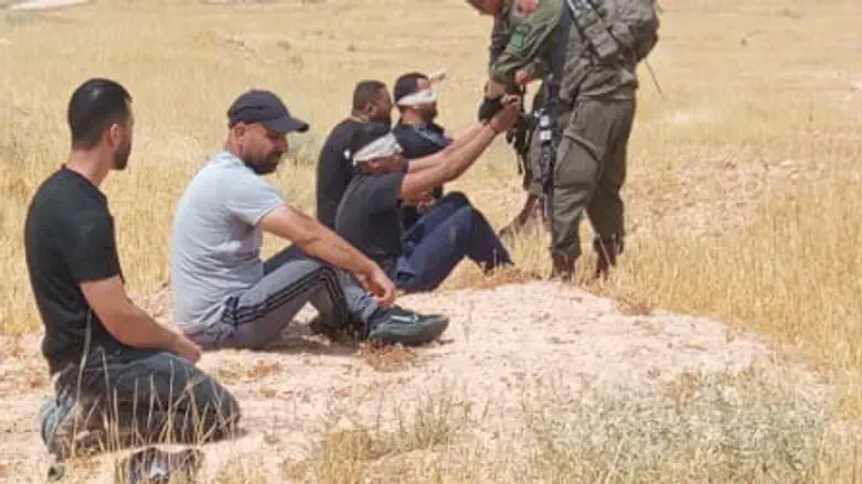 Suspects being arrested