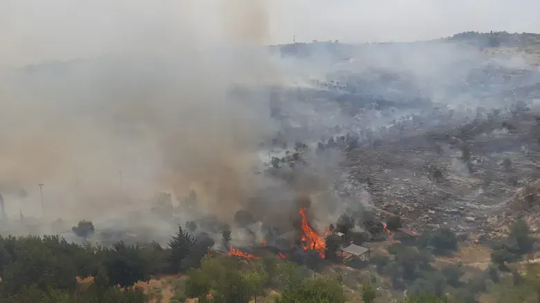 פעולות הכיבוי באזור הר חומה