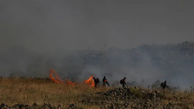 fire caused by Hezbollah rocket