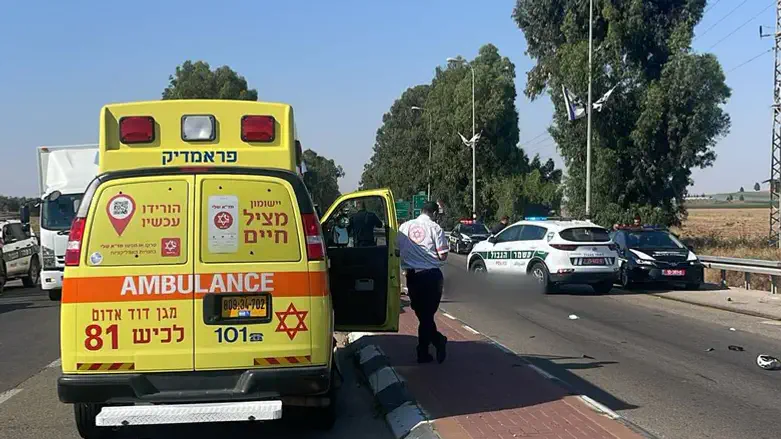זירת התאונה בה נהרג תימור