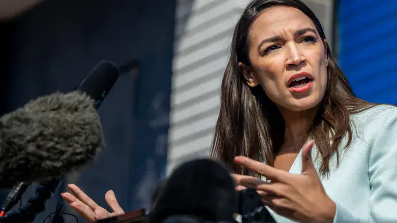 Alexandria Ocasio-Cortez at news conference