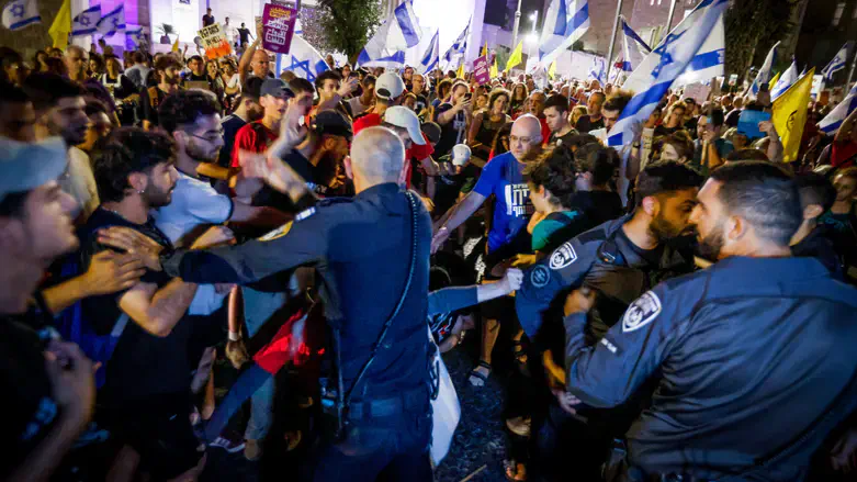 הפגנת השמאל אמש