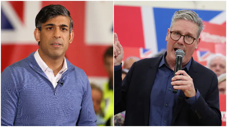 Incumbent UK PM Rishi Sunak and Labour leader Keir Starmer