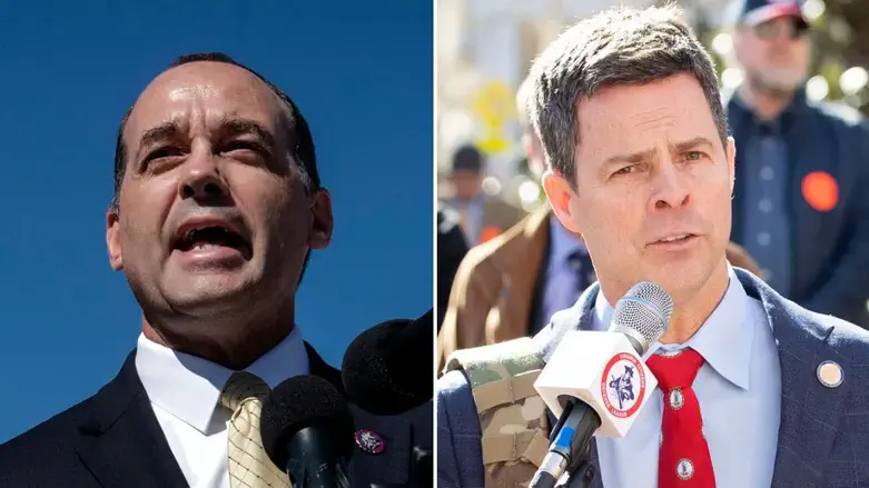 Rep. Bob Good (L) and State Del. John McGuire (R)