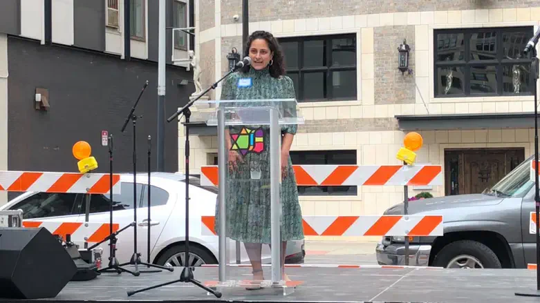Samantha Woll, president of the Isaac Agree Downtown Synagogue in Detroit, in 2022