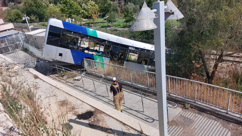 זירת התאונה בירושלים