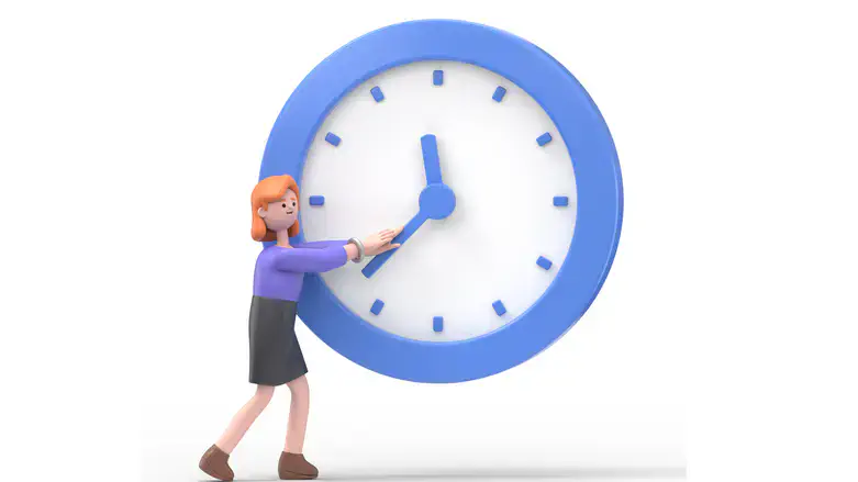 לעצור את הזמן. אילוסטרציה